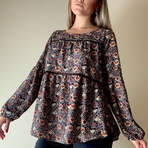 • floral balloon long sleeve blouse • NEW